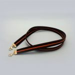 マスクストラップ　ステッチベロア　オレンジ・チョコレート