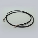 マスクストラップ　本革　黒